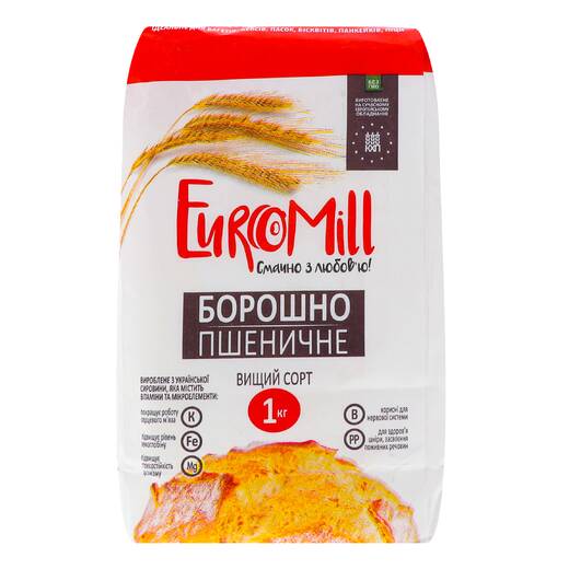 ”EuroMill” 1 kg MĄKA PSZENNA Wyższy gatunek