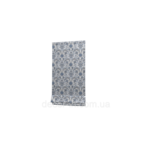 Dekoracyjna tkanka kwiatowy monogram niebieski teflon 88272v9