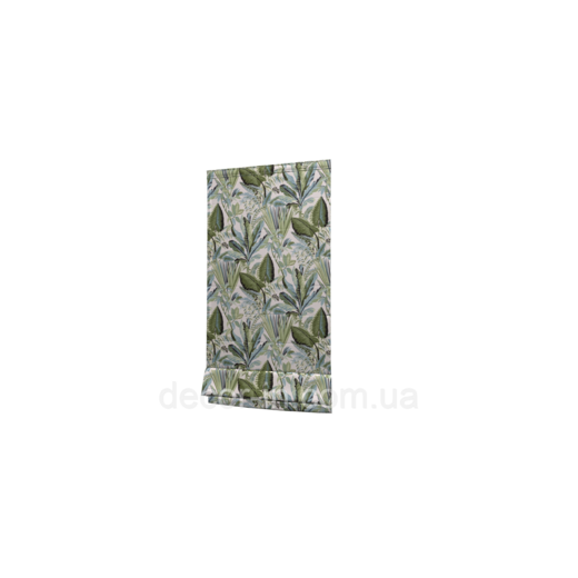 Dekoracyjna tkanka z teflonem impregnowaniem tropikalne liście oliwnego koloru 180см 88319v3